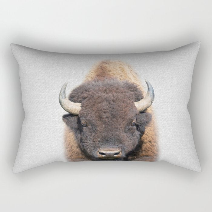 Buffalo - Colorful Rectangular Pillow Gallery Image 1
