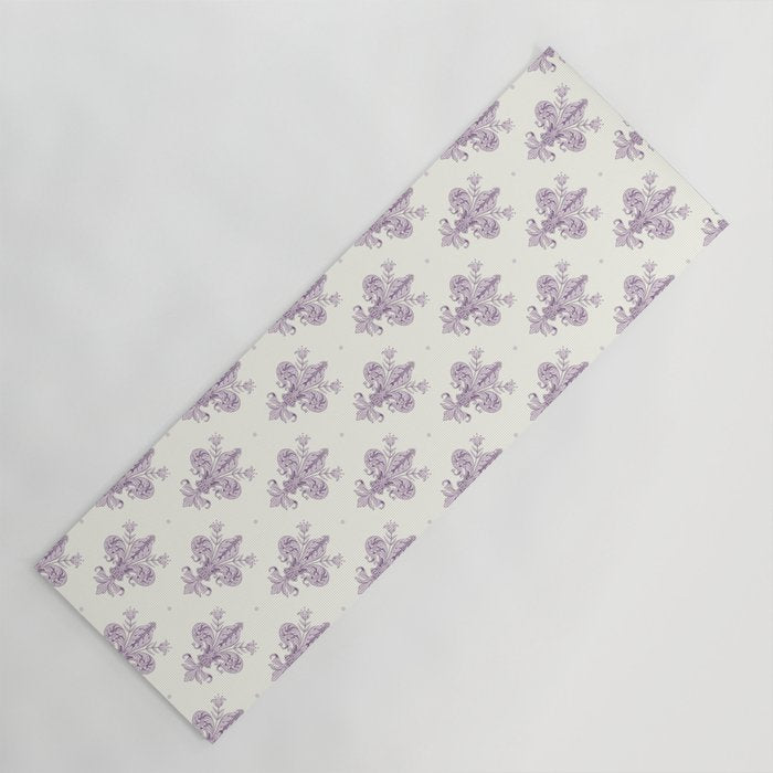 French Lavender Fleur De Lis Yoga Mat Gallery Image 1