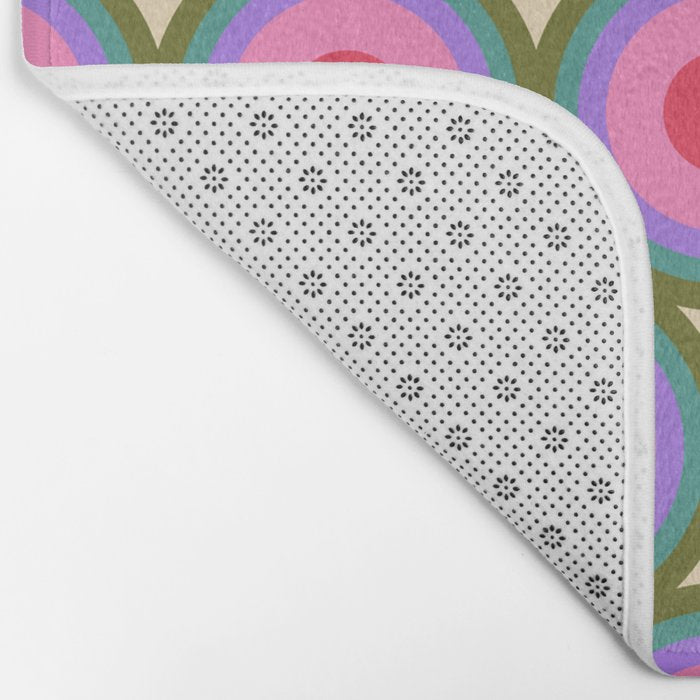 Geometric Mid Century Modern Pattern Bath Mat Gallery Image 2