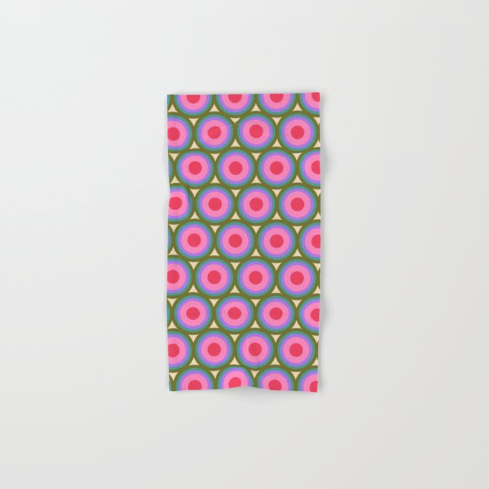 Geometric Mid Century Modern Pattern Bath Towel Gallery Image 1