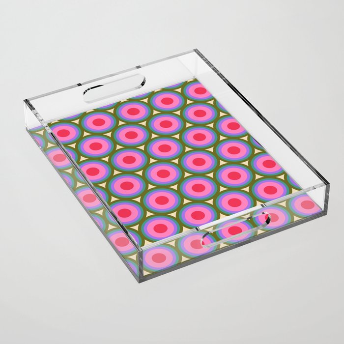 Geometric Mid Century Modern Pattern Acrylic Tray Gallery Image 1