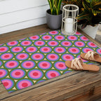 Geometric Mid Century Modern Pattern Outdoor Rug Gallery Image 2