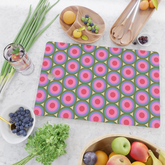 Geometric Mid Century Modern Pattern Cutting Board Gallery Image 2