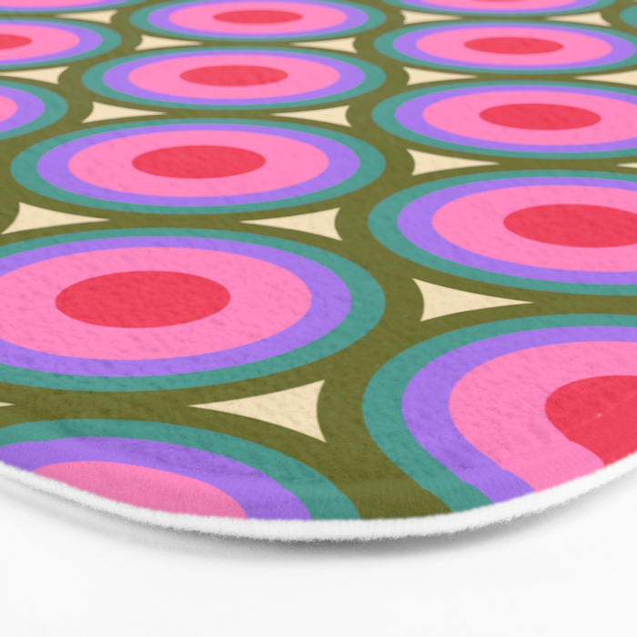 Geometric Mid Century Modern Pattern Bath Mat Gallery Image 3