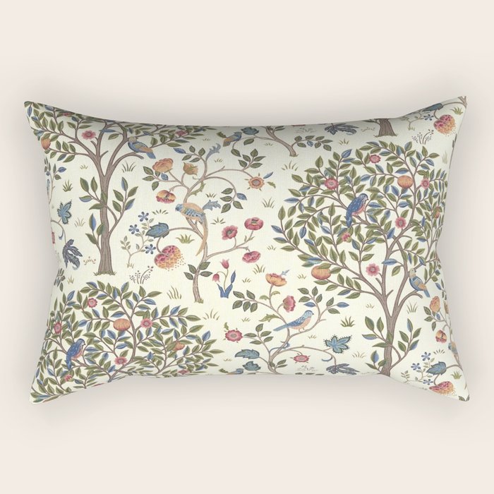 William Morris Vintage Kelmscott Tree Antique Art Rectangular Pillow Gallery Image 2
