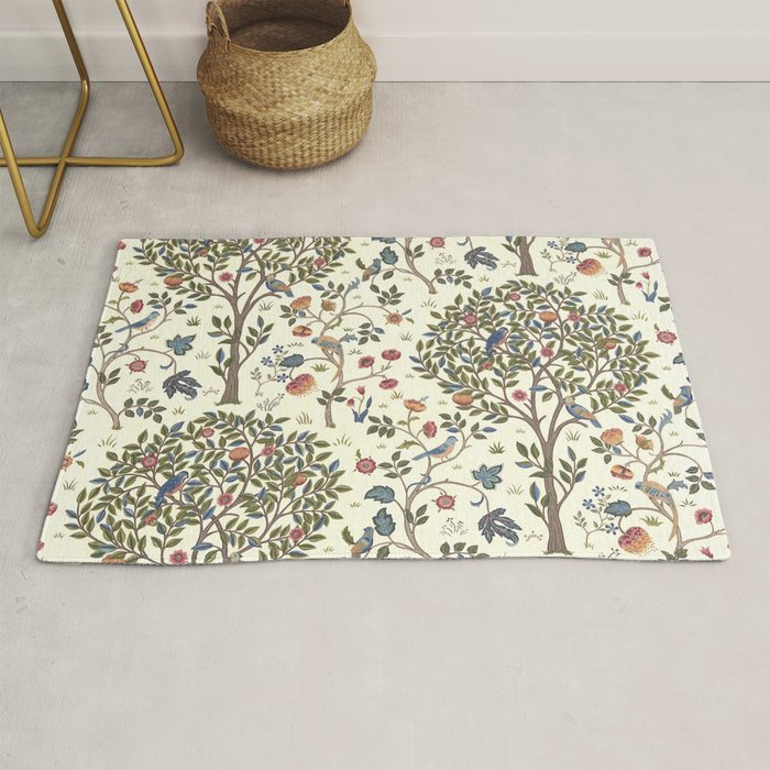 William Morris Vintage Kelmscott Tree Antique Art Rug Gallery Image 1