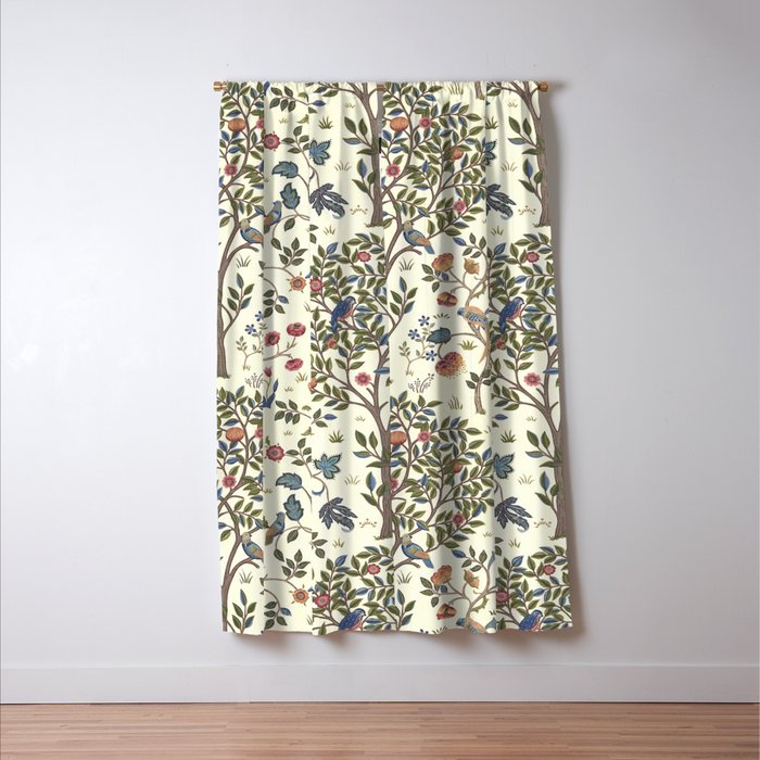 William Morris Vintage Kelmscott Tree Antique Art Window Curtain Gallery Image 3