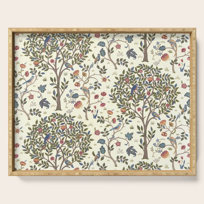 William Morris Vintage Kelmscott Tree Antique Art Serving Tray Gallery Image 1