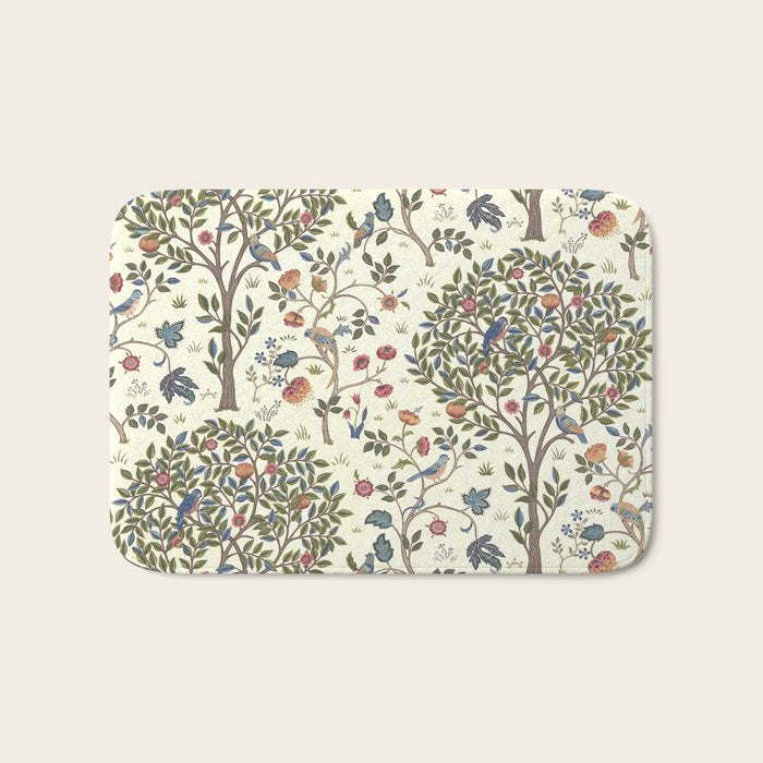 William Morris Vintage Kelmscott Tree Antique Art Bath Mat Gallery Image 1