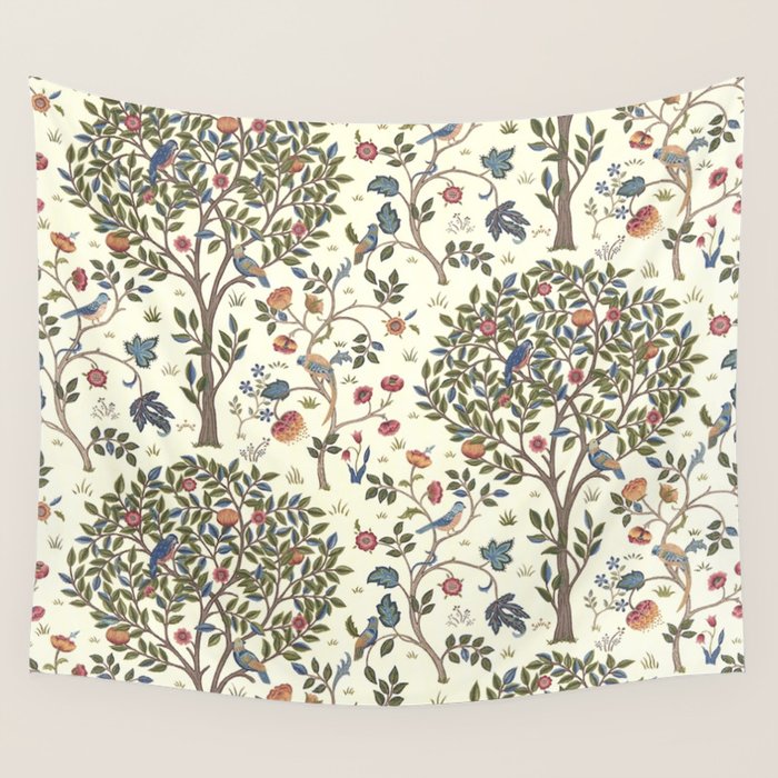 William Morris Vintage Kelmscott Tree Antique Art Wall Tapestry Gallery Image 1