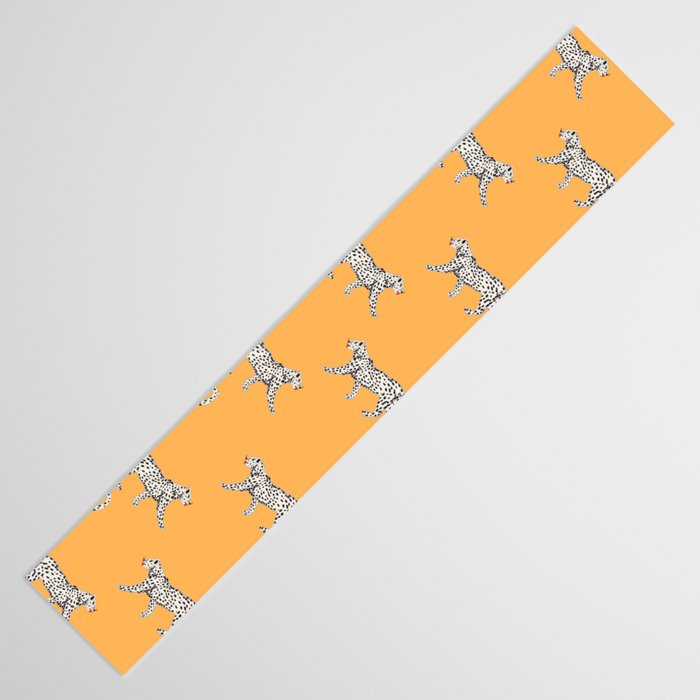 White fashionable cheetah  Table Runner Gallery Image 3