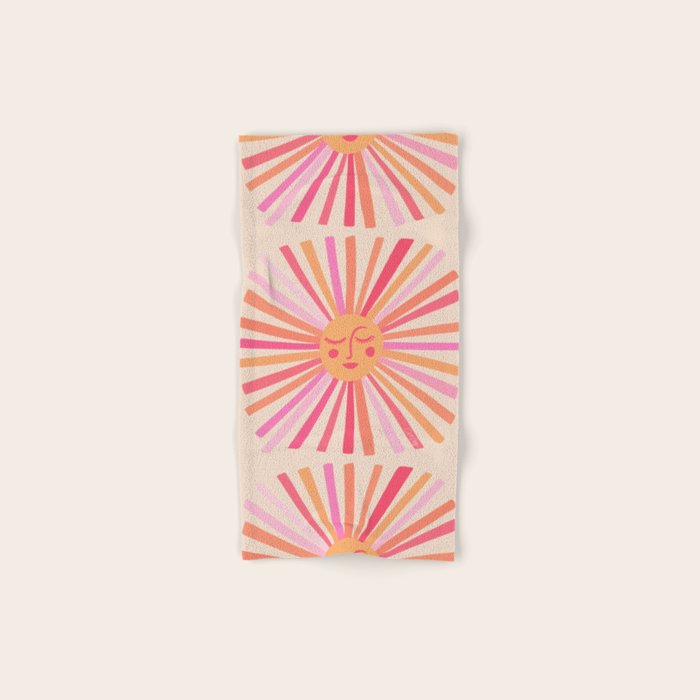 Sunshine - Pink Bath Towel Gallery Image 1