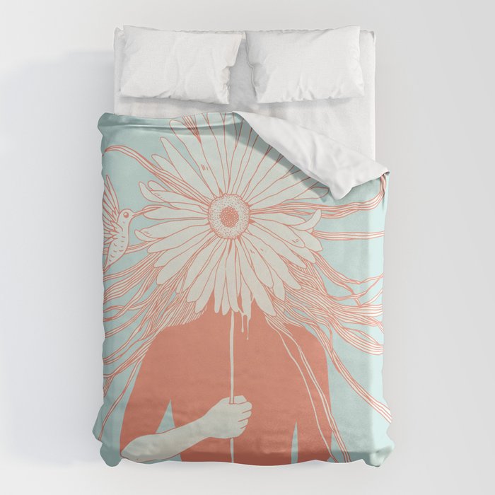 Flower Girl (Life and the Fragile Presence of Beauty) Duvet Cover Gallery Image 6