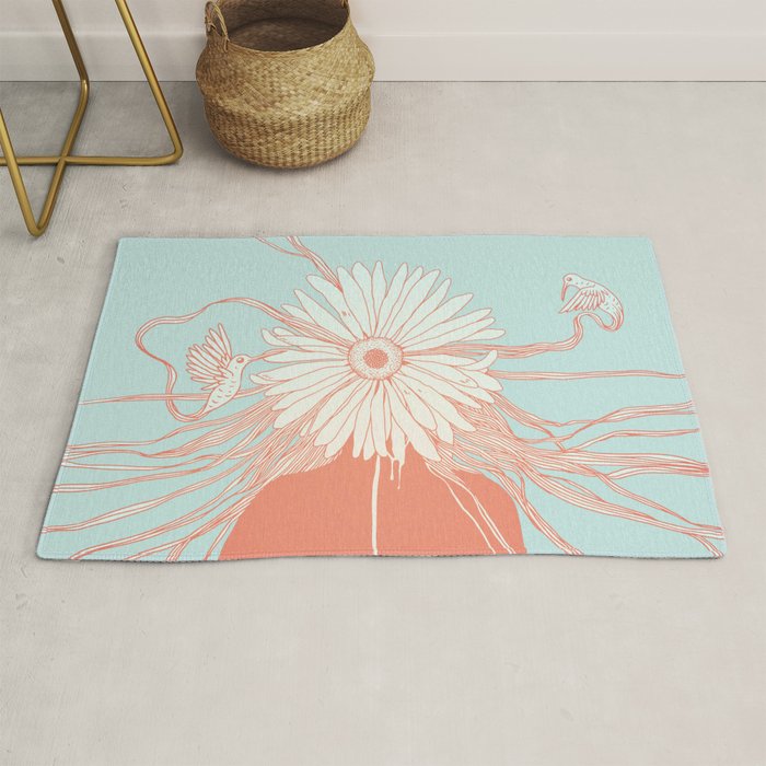 Flower Girl (Life and the Fragile Presence of Beauty) Rug Gallery Image 1