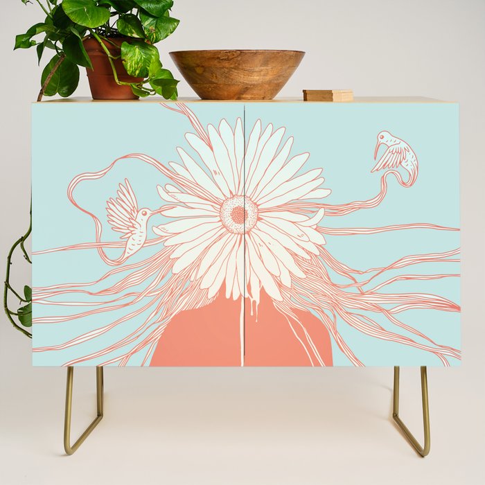 Flower Girl (Life and the Fragile Presence of Beauty) Credenza Gallery Image 1