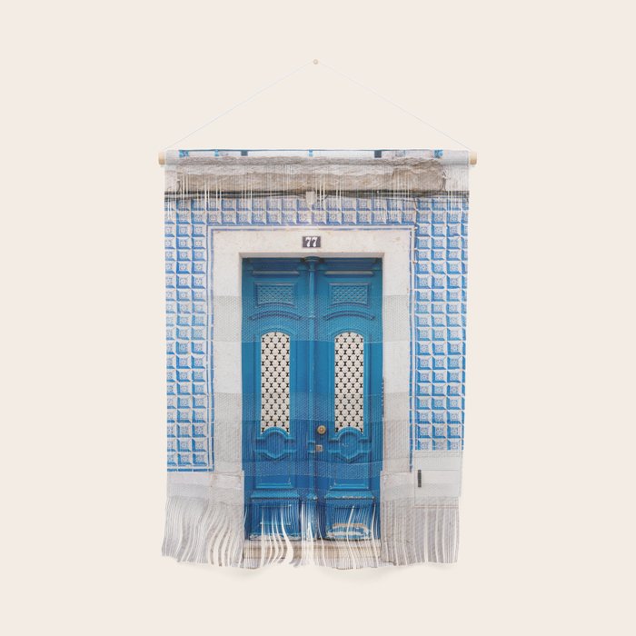 Lisbon Blue Door | Portugal fine art travel photography print Wall Hanging Gallery Image 1