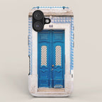 Lisbon Blue Door | Portugal fine art travel photography print iPhone Case Gallery Image 1