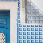 Lisbon Blue Door | Portugal fine art travel photography print Wall Tapestry Gallery Image 3