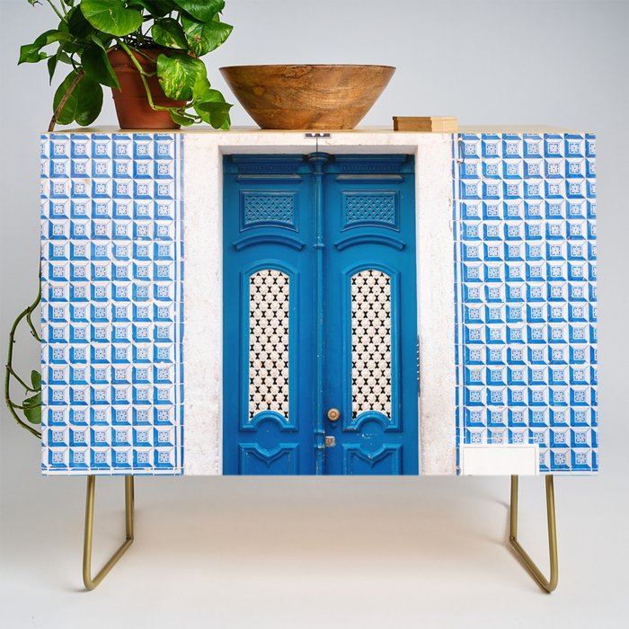 Lisbon Blue Door | Portugal fine art travel photography print Credenza Gallery Image 1