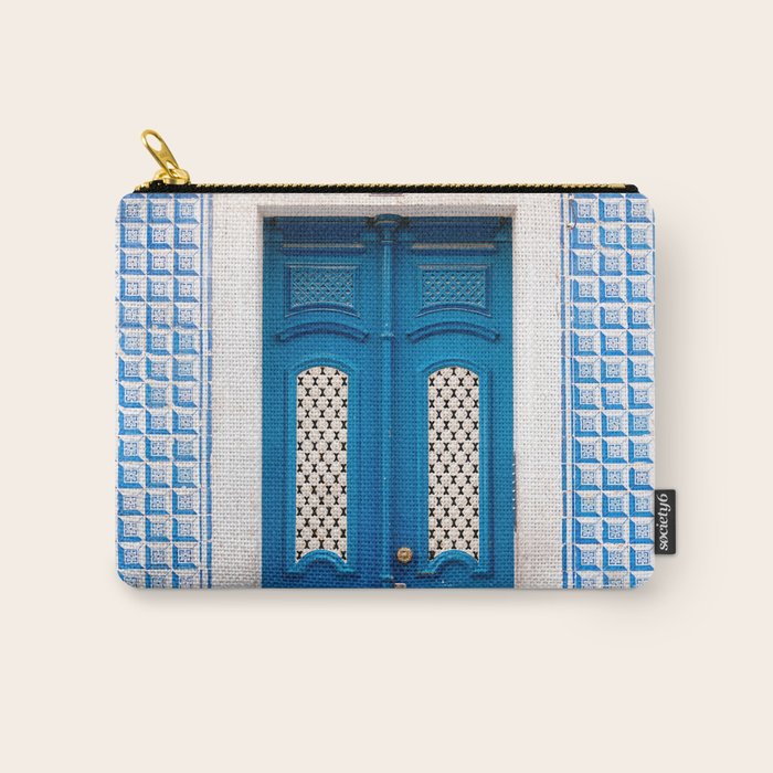 Lisbon Blue Door | Portugal fine art travel photography print Carry All Pouch Gallery Image 1
