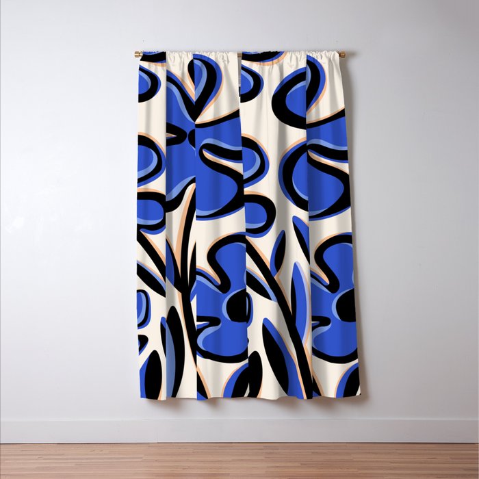 Cobalt Cosmos Window Curtain Gallery Image 3