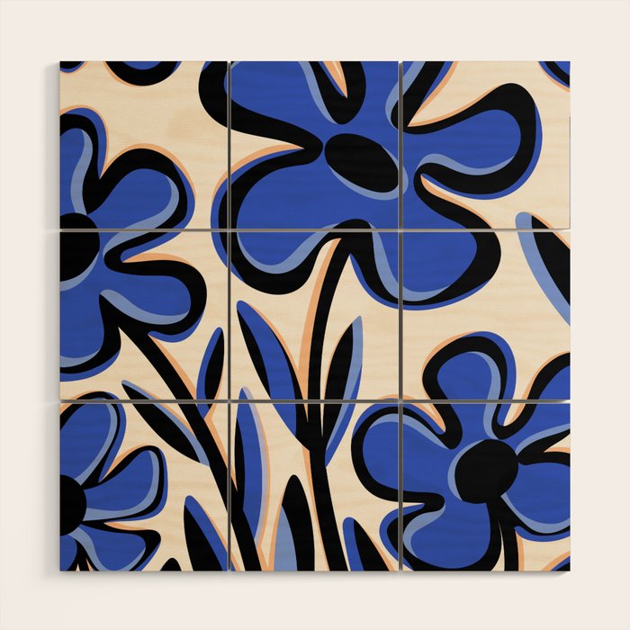 Cobalt Cosmos Wood Wall Art Gallery Image 1
