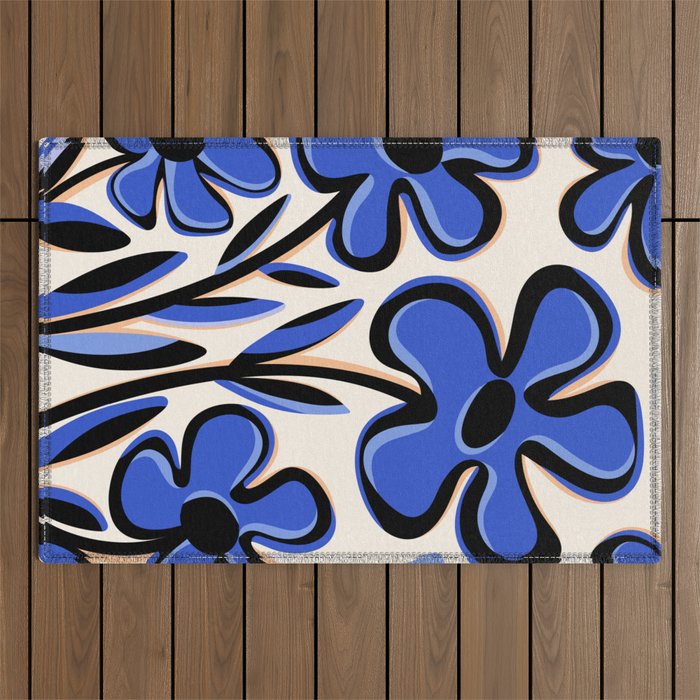 Cobalt Cosmos Outdoor Rug Gallery Image 1