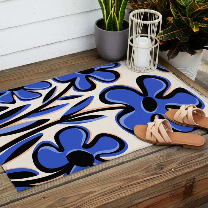 Cobalt Cosmos Outdoor Rug Gallery Image 2