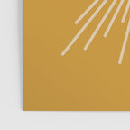Mid Century Modern Sunburst in Dark Mustard and Beige Poster Gallery Image 3