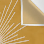 Mid Century Modern Sunburst in Dark Mustard and Beige Wall Tapestry Gallery Image 3