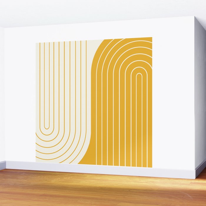 Two Tone Line Curvature LXXXIII Wall Mural Gallery Image 2