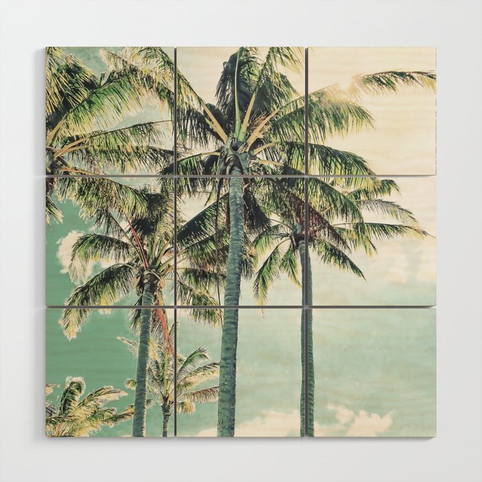 Under the palms Wood Wall Art Gallery Image 1
