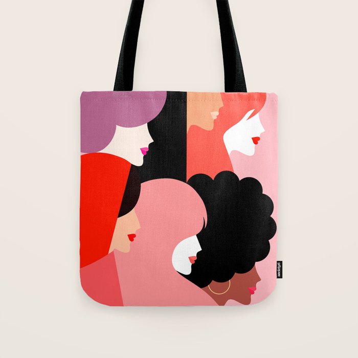 Girl Power we persist  #girlpower Tote Bag Gallery Image 1