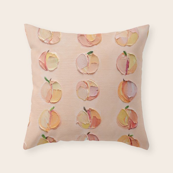 Peaches and Cream 6 Throw Pillow Gallery Image 6