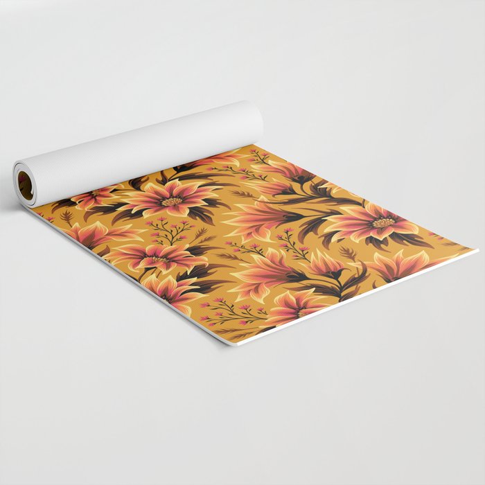 Gazania Floral - Orange Gold Yoga Mat Gallery Image 2
