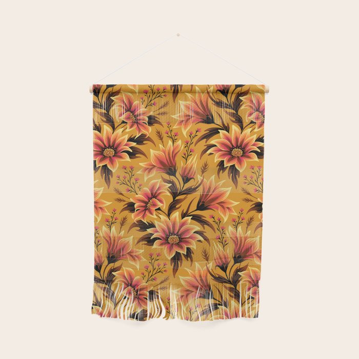 Gazania Floral - Orange Gold Wall Hanging Gallery Image 1