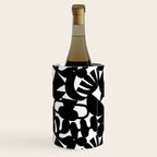 Black and white organic nature shape art pattern Wine Chiller Gallery Image 3