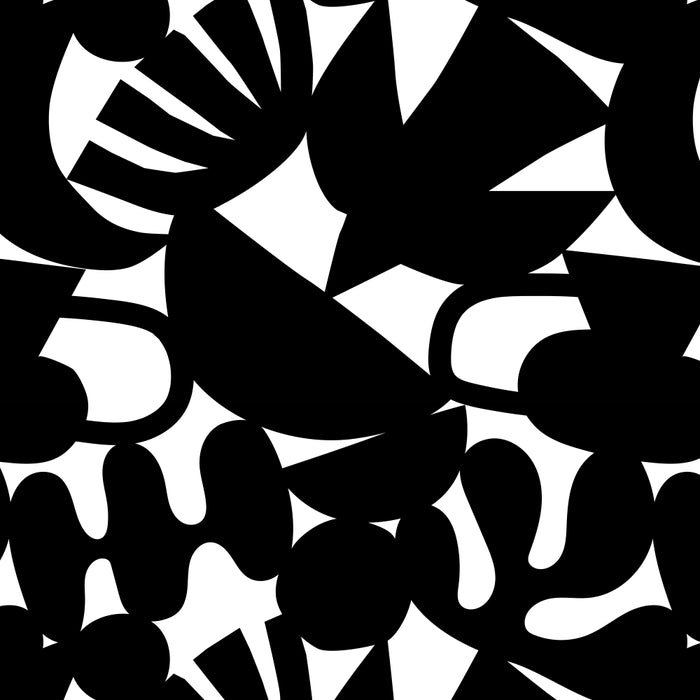 Black and white organic nature shape art pattern Coffee Mug Gallery Image 2