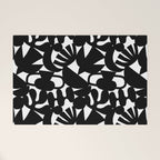 Black and white organic nature shape art pattern Welcome Mat Gallery Image 1