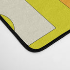 Colorful Retro Geometric Spring Rektangel Pattern with Yellow Desk Mat Gallery Image 4