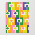 Colorful Retro Geometric Spring Rektangel Pattern with Yellow Notebook Gallery Image 4
