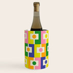 Colorful Retro Geometric Spring Rektangel Pattern with Yellow Wine Chiller Gallery Image 2