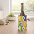 Colorful Retro Geometric Spring Rektangel Pattern with Yellow Wine Chiller Gallery Image 4