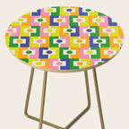Colorful Retro Geometric Spring Rektangel Pattern with Yellow Side Table Gallery Image 2