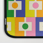 Colorful Retro Geometric Spring Rektangel Pattern with Yellow Laptop Sleeve Gallery Image 3