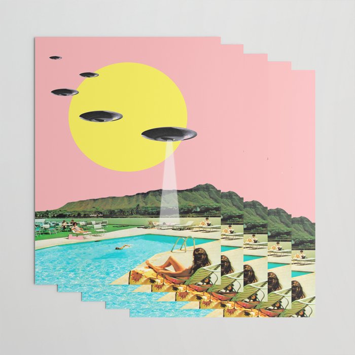 Invasion on vacation (UFO in Hawaii) Wrapping Paper Gallery Image 3