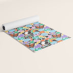 Vintage Y2K cartoon sticker pattern Yoga Mat Gallery Image 2