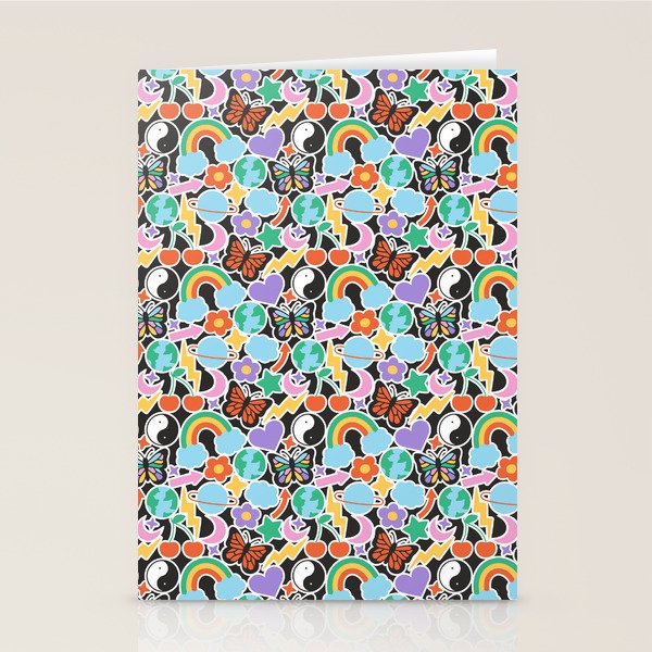Vintage Y2K cartoon sticker pattern Stationery Card Gallery Image 1