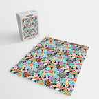 Vintage Y2K cartoon sticker pattern Jigsaw Puzzle Gallery Image 2