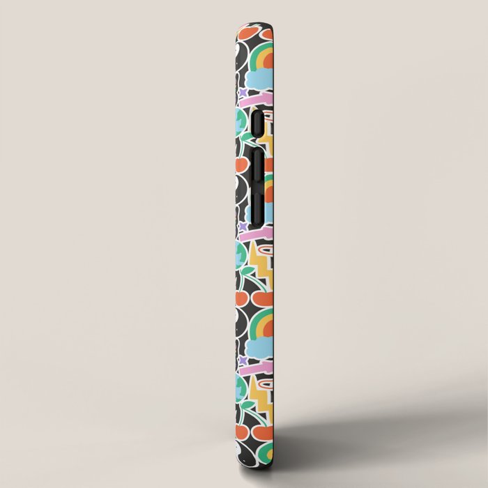 Vintage Y2K cartoon sticker pattern iPhone Case Gallery Image 2